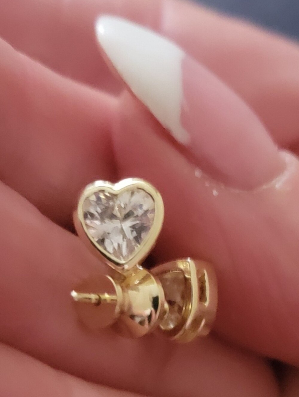 Melinda Maria Gold Heart Stud Earings
